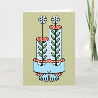 Kawaii-hälsningskort i tecknade figurer kort