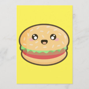 Kawaii hamburgare inbjudningar