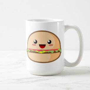 Kawaii hamburgare kaffemugg