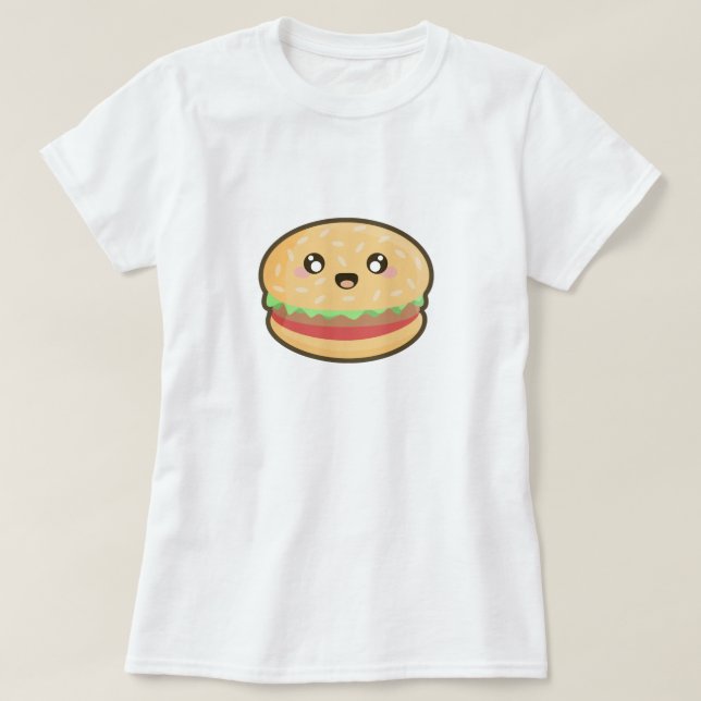 Kawaii hamburgare tee shirt (Design framsida)