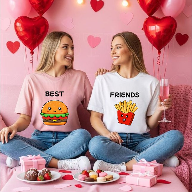 Kawaii hamburger and French fries T-shirt for coup (Skapare uppladdad)
