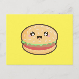 Kawaii hamburger vykort