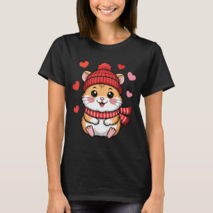 Kawaii Hamster Alla Hjärtans Dag Hjärtan Halsduk B T Shirt