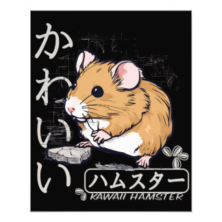Kawaii Hamster Für Japan -Liebhaber Und Tierbesitz Fototryck