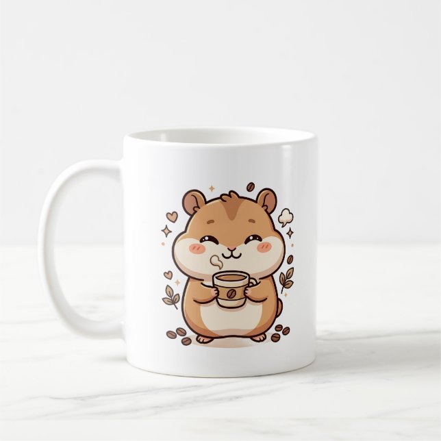 Kawaii Hamster Kaffemugge Clipart Kaffemugg (Vänster)