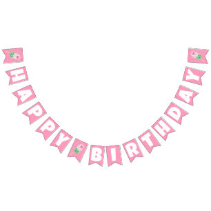 Kawaii Hanami Dango Grattis på födelsedagen Vimplar
