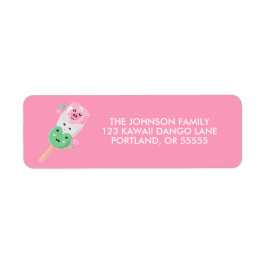 Kawaii Hanami Dango Returadress Etikett
