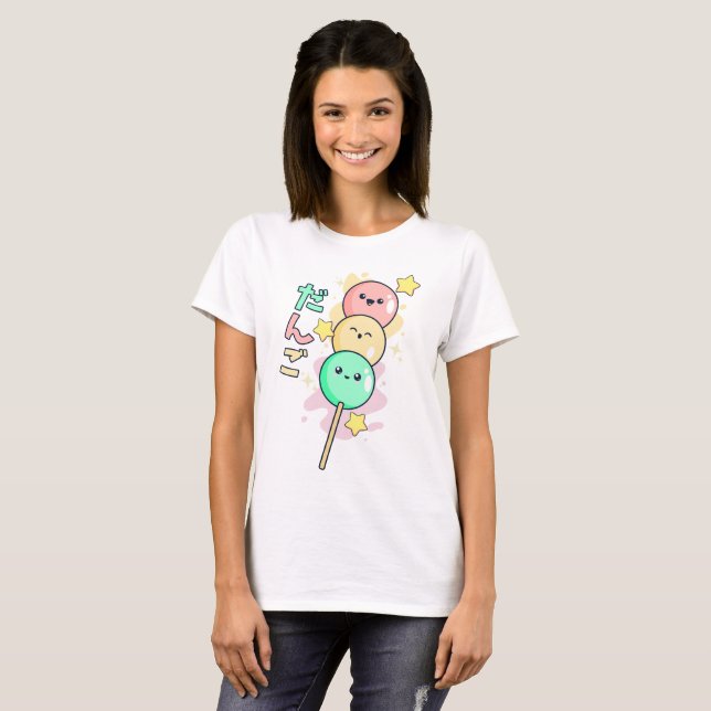 Kawaii Hanami Dango T Shirt (Hel framsida)