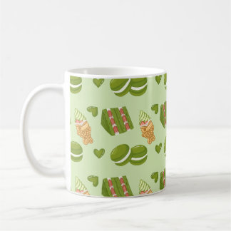 Kawaii Hand-Drawn Matcha Sweets Seamless Pattern Kaffemugg