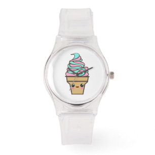 Kawaii hänförd glasstecknad armbandsur