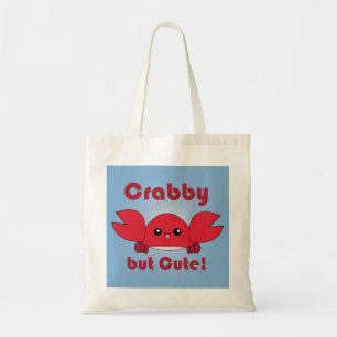 Kawaii hänger lös den Crabby men gulliga totot Tygkasse
