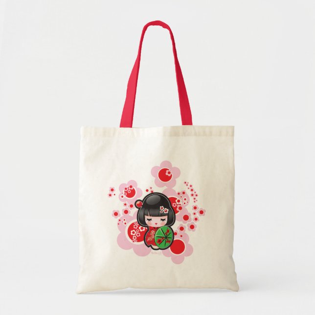 Kawaii hänger lös den japanska dockan tygkasse (Framsidan)
