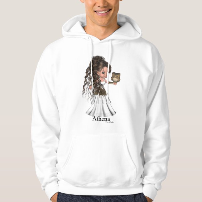 Kawaii härlig Athena grekisk gudinnaskjorta Hoodie (Framsida)
