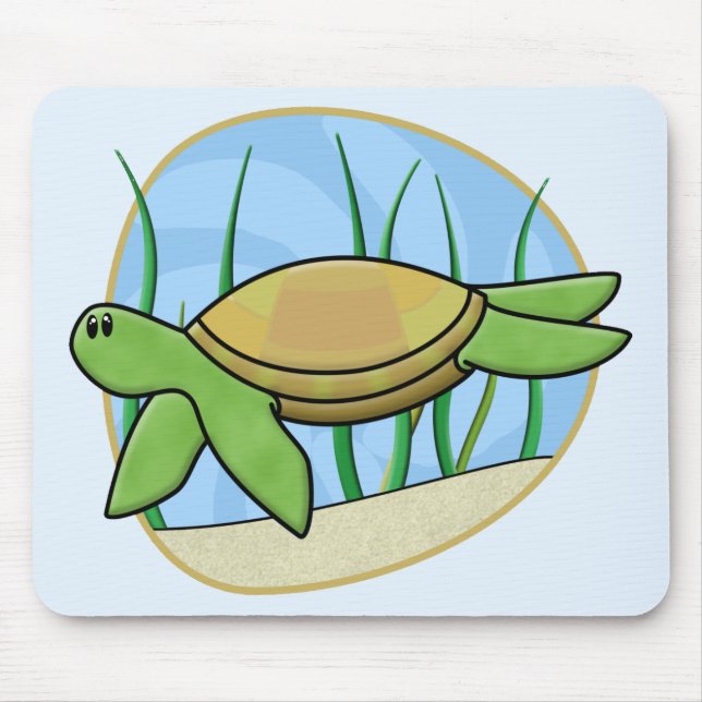 Kawaii havssköldpadda Mousepad Musmatta (Framsidan)