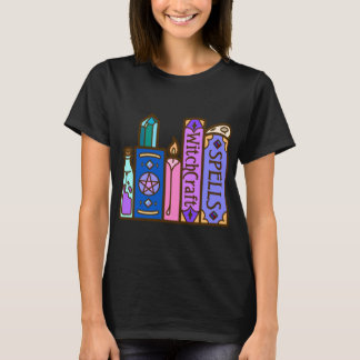 Kawaii häxa bok bibliotek t shirt