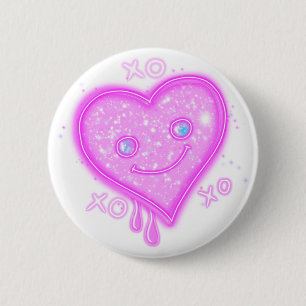 Kawaii Heart-knappen "XO, XO, XO" Knapp