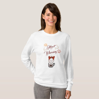 Kawaii Heart-uppvärmning kärlek för katter T Shirt