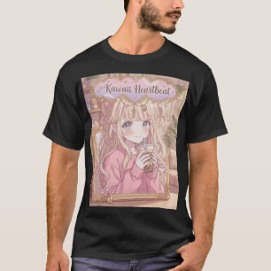 Kawaii Heartbeat Boba Te Kawaii Anime Tjej Estetis T Shirt