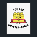 Kawaii Hero Brick Leksak Motivational Quote Funny  Vykort<br><div class="desc">Cute Kawaii Hero Brick Leksak Motivational Quote Funny Pun Postcard med texten "Du är ostegsnål" är en perfekt skarp, rolig och snabb gåva för att fira och välkomna dina vänner, familjemedlemmar eller närstående som har utexaminerats eller uppnått framgång. Cute kawaii och leende brick leksak biet med vit bakgrund gör honom...</div>
