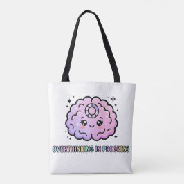 Kawaii hjärna Roligt överanalyserar just nu Tygkasse
