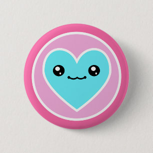 Kawaii hjärta knäppas knapp