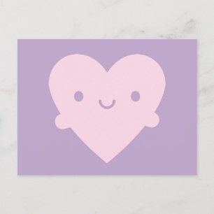Kawaii hjärtklappar vykort