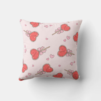 Kawaii hjärtlollipop Kastkudde Kudde
