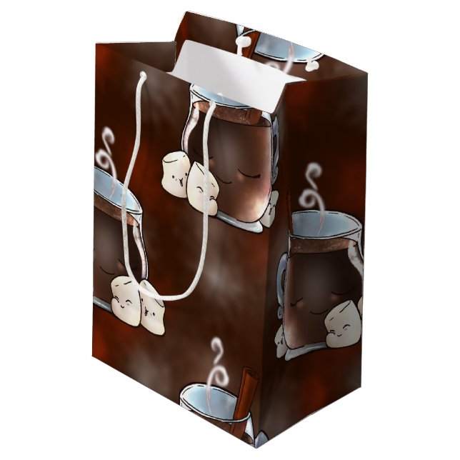 Kawaii hoade choklad och Marshmallows (Baksidan Vinklad)