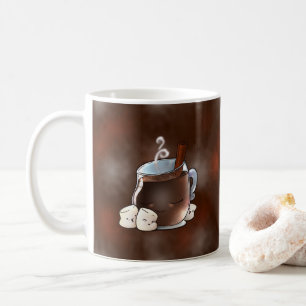 Kawaii hoade choklad och Marshmallows Kaffemugg