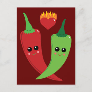 Kawaii Hot Pepper Vykort