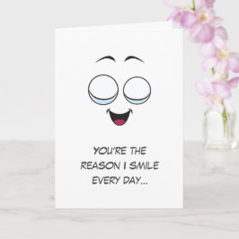 Kawaii Humor Kärlek Emoticon Funny Valentines day Kort