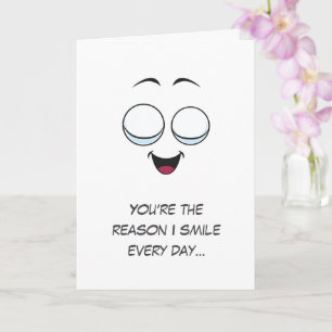 Kawaii Humor Kärlek Emoticon Funny Valentines day Kort
