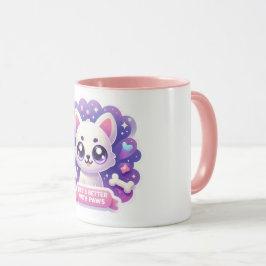 Kawaii Hund Life's Better with Tassar Cute Puppy Mugg