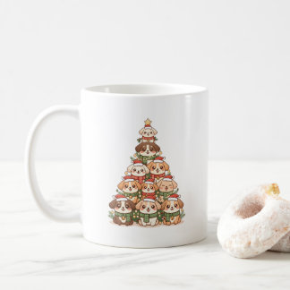 Kawaii Hundar Julgran – Söt Festlig Valp Kaffemugg