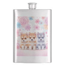 Kawaii Husky Puppies: Pastel Pals-kaffe