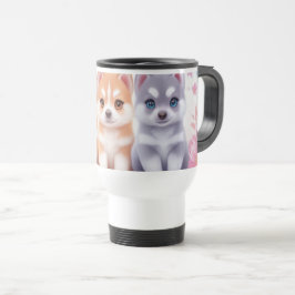Kawaii Husky Puppies: Pastel Pals-kaffe Resemugg
