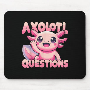 Kawaii I Axolotl Frågar Funny Axolotl Musmatta