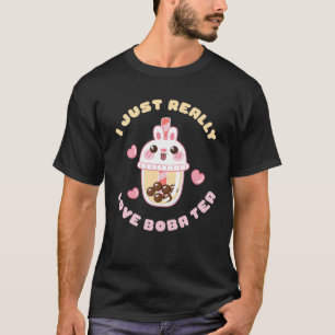 Kawaii I Kärlek Boba Tea Bunny Rabbit Kawaii Cloth T Shirt