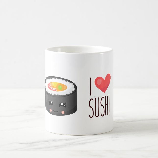 Kawaii I Kärlek Sushi Kaffemugg (Center)