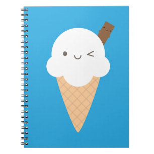 Kawaii Ice Cream Cone Anteckningsbok