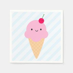 Kawaii Ice Cream Cone Pappersservett