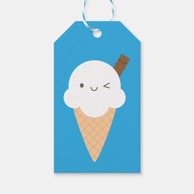 Kawaii Ice Cream Cone Presentetikett (Framsidan)
