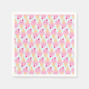 Kawaii Ice Cream Cones Pappersservett