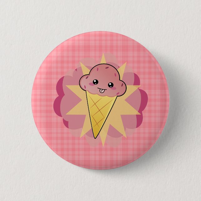Kawaii Ice Cream Knapp (Framsida)