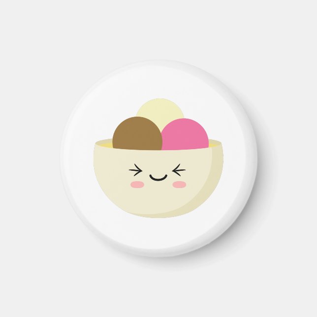 Kawaii Ice Cream Magnet (Framsidan)