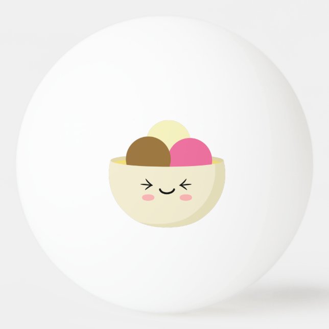 Kawaii Ice Cream Pingisboll (Framsidan)