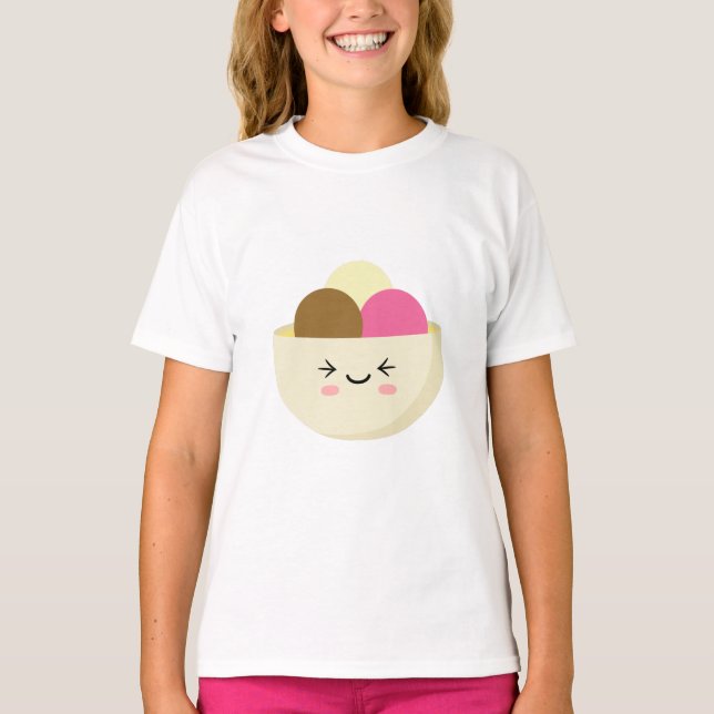 Kawaii Ice Cream T Shirt (Framsida)