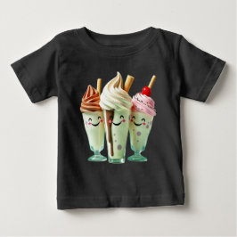 Kawaii Ice Cream Trio Cute Dessert Characters T Shirt