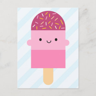 Kawaii Ice Lolly/Popsicle Vykort