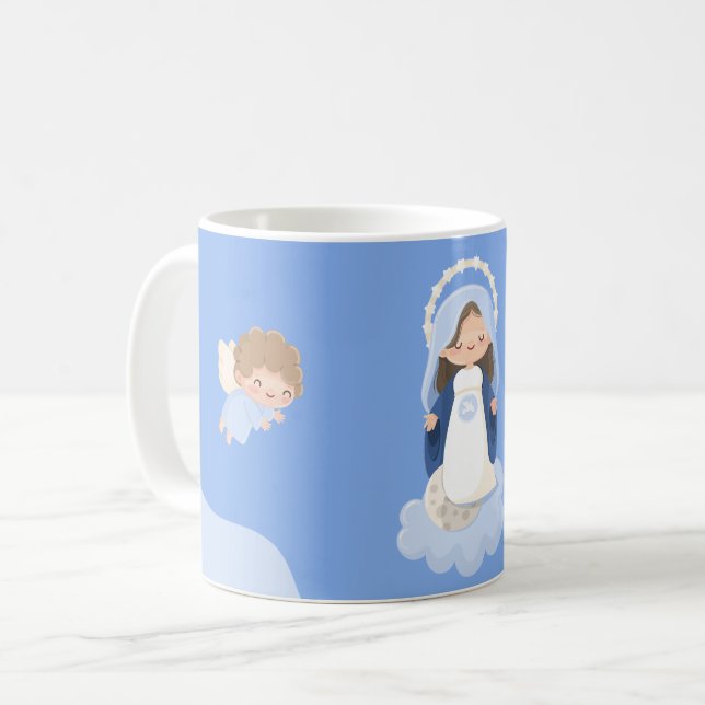 Kawaii Immaculate Conception Kaffemugg (Framsida vänster)